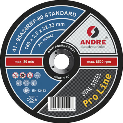 Typ 41 Tarcza do przecinania 180x2,5x22,23 ST PL