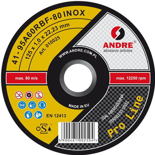 Typ 41 Tarcza do przecinania 125x1,0x22,23 IN PL