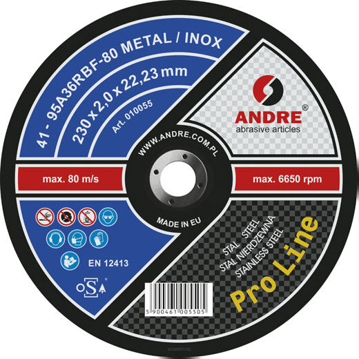 Typ 41 Tarcza do przecinania 230x2,0x22,23  M/I PL