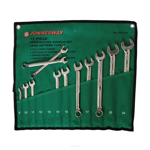 Zestaw 12szt. kluczy płasko-oczkowych 8-24 mm W264112S