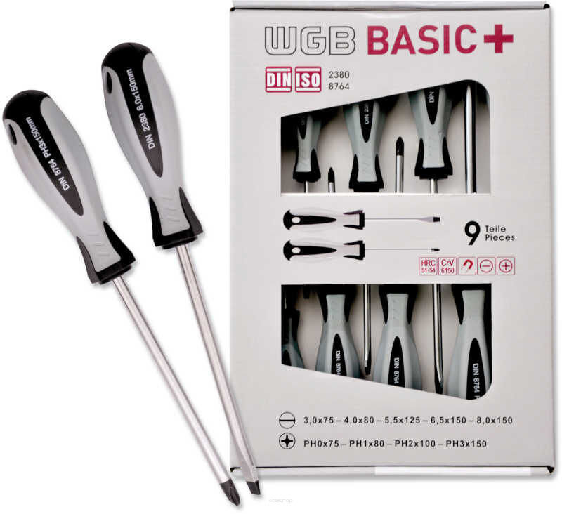 ZESTAW WKRĘTAKÓW PŁ + PH (9) BASIC+ /WGB/