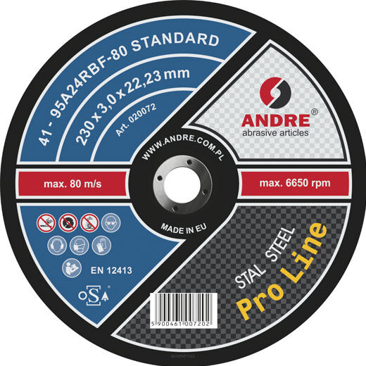 Typ 41 Tarcza do przecinania 230x3,0x22,23 ST PL