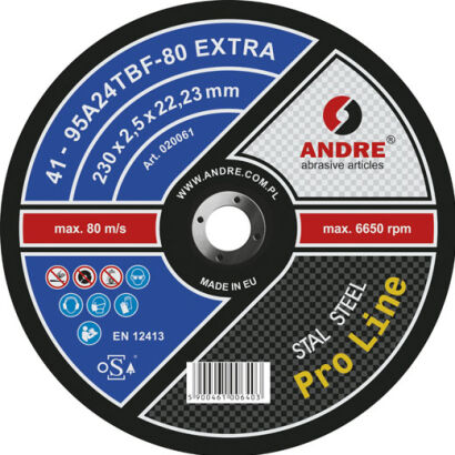 Typ 41 Tarcza do przecinania 230x2,5x22,23 EX PL