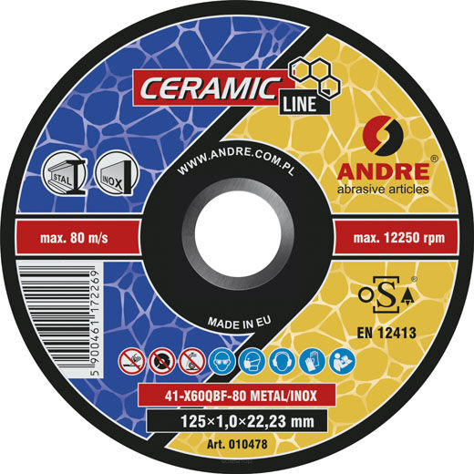 Typ 41 Tarcza do przecinania 125x1,0x22,23 Ceramic
