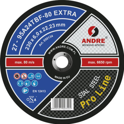 Typ 27 Tarcza do szlifowania 230x6,0x22,23 EX PL