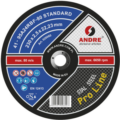 Typ 41 Tarcza do przecinania 230x2,5x22,23 ST PL