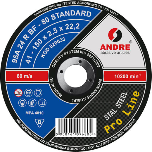 Typ 41 Tarcza do przecinania 150x2,5x22,23 ST PL