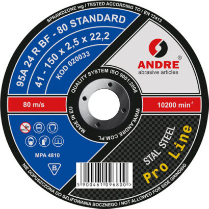 Typ 41 Tarcza do przecinania 150x2,5x22,23 ST PL