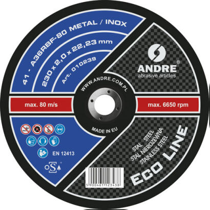 Typ 41 Tarcza do przecinania 230x2,0x22,23 M/I EL